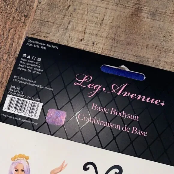 Brand New Basic Sleeveless Bodysuit Leg Avenue Blue S/M - Picture 5 of 7